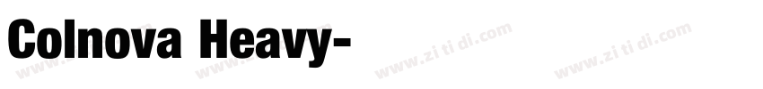 Colnova Heavy字体转换